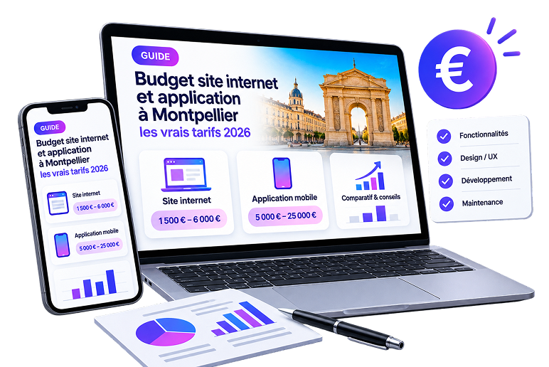 Budget site internet et application à Montpellier — les vrais tarifs 2026