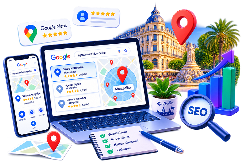 Référencement local à Montpellier : dominez Google dans votre zone